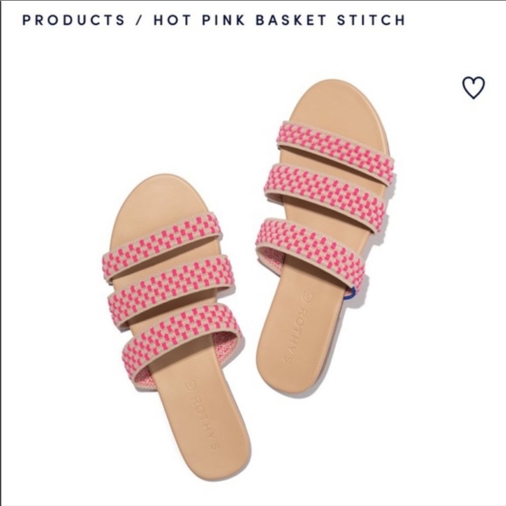 Rothy’s Sandals - hot pink basket stitch